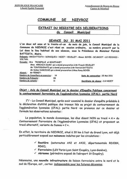 Enquête Publique DUP - CFAL Nord - avril à juin 2011 Enquête Publique DUP - CFAL Nord - avril à juin 2011