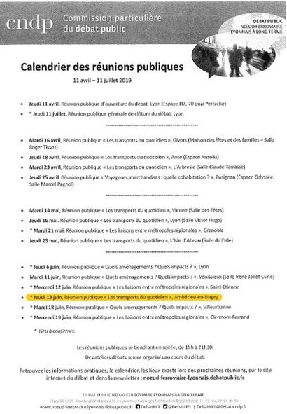 Calendrier des réunions publiques (CPDP) Calendrier des réunions publiques (CPDP)