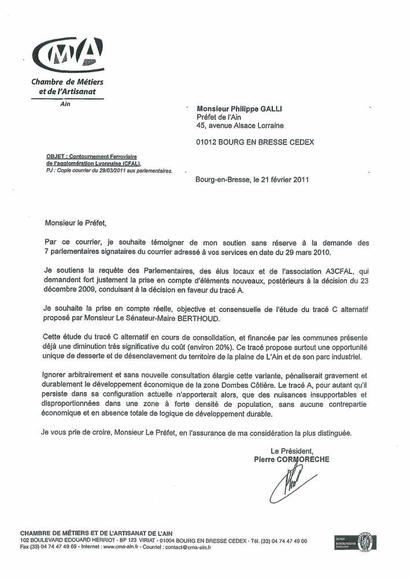 Soutien de la Chambre de Métiers de l'Ain Soutien de la Chambre de Métiers de l'Ain